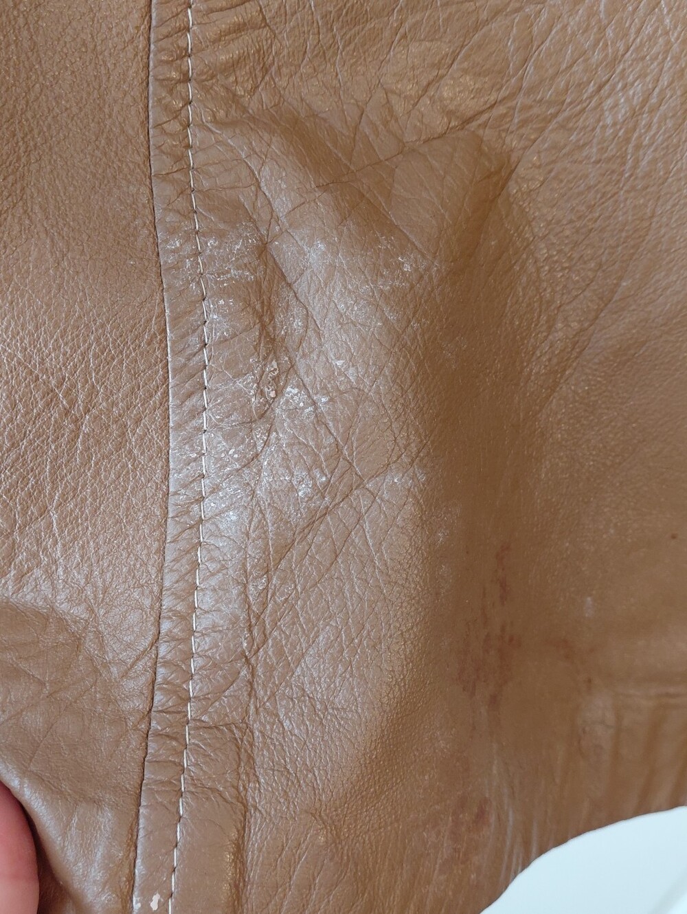 Vintage 60's 70's Pennylane Era Dan Di Modes Tan Leather Trench Coat Belted M - Picture 9 of 16